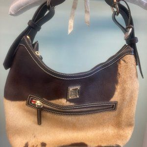 Dooney & Bourke Cow Hair Hobo Shoulder Bag